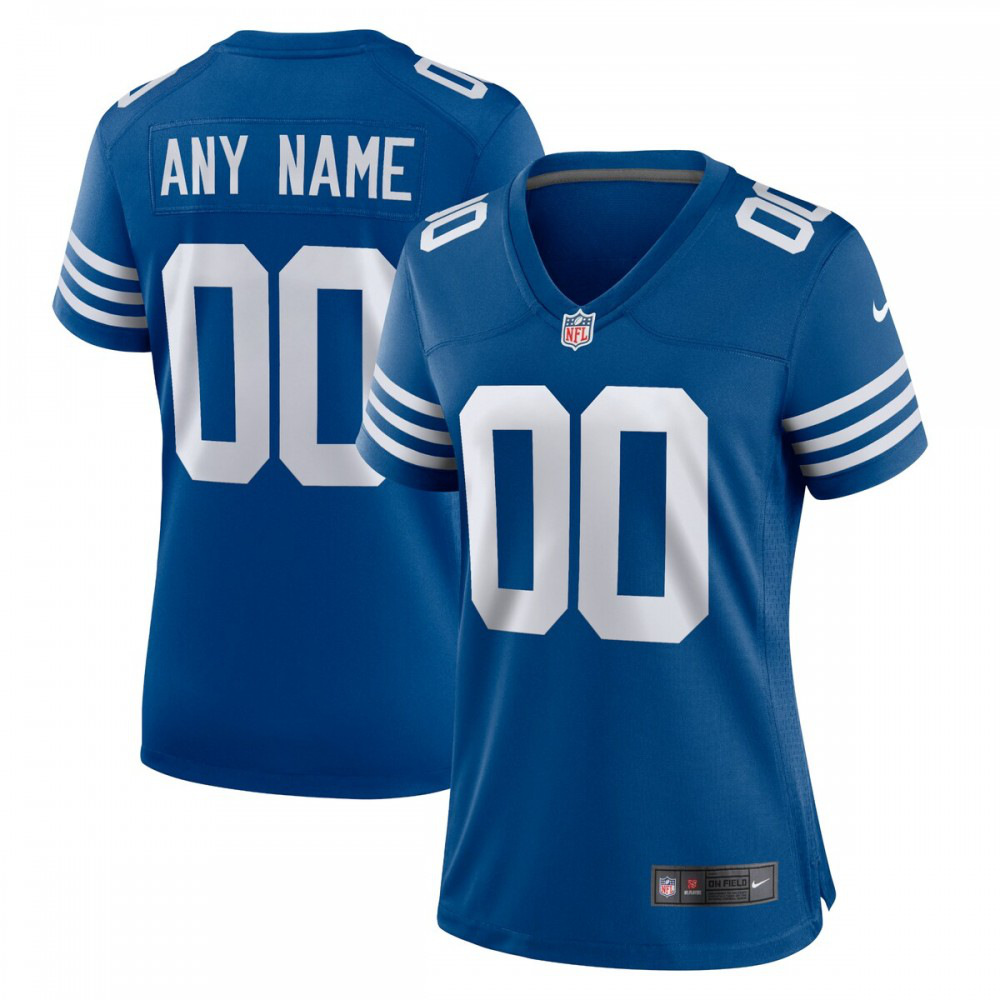Indianapolis Colts Nike Women's Alternate Custom Jersey - Royal-GridironStore